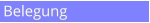 Belegung